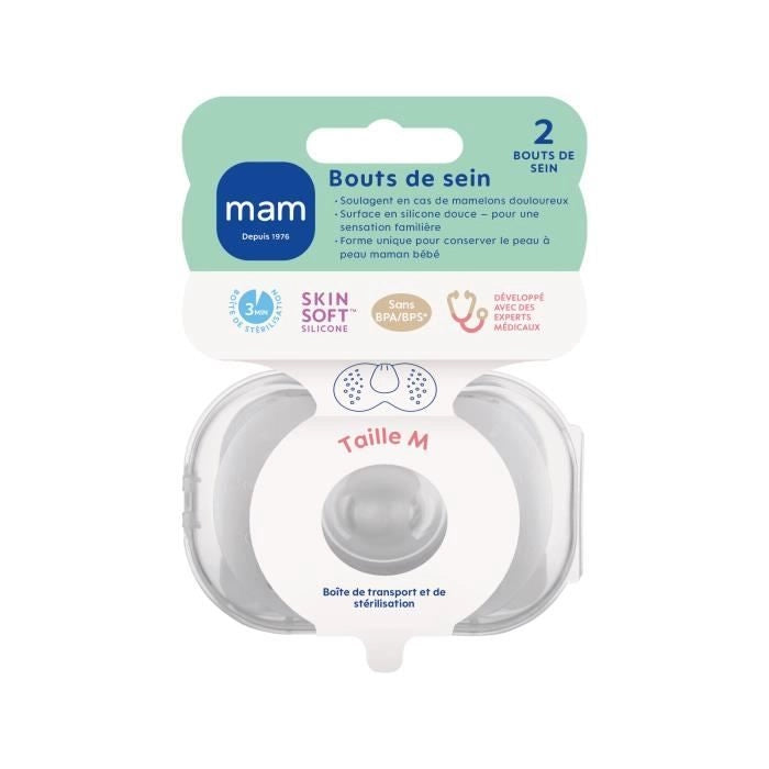 MAM BOUT DE SEIN Dimensione M - SILICONE - STERILIZZAZIONE BTE X2