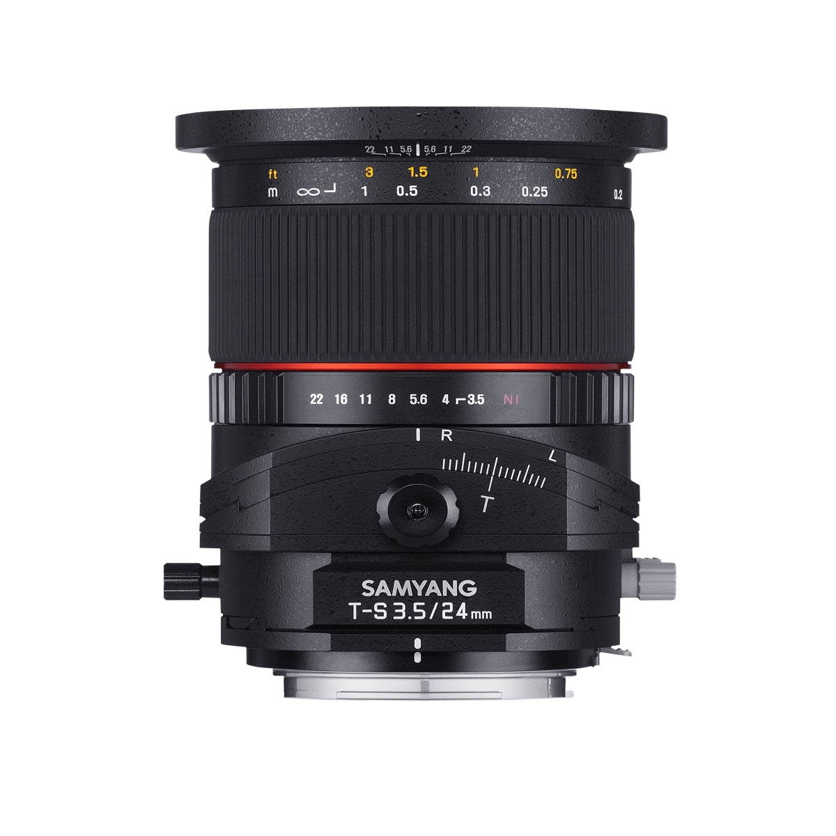 Obiettivo tilt shift 24 mm compatibile con Canon EF, per DSLR, basculante e decentrabile, grandangolo e messa a fuoco manuale