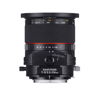 Obiettivo tilt shift 24 mm compatibile con Canon EF, per DSLR, basculante e decentrabile, grandangolo e messa a fuoco manuale