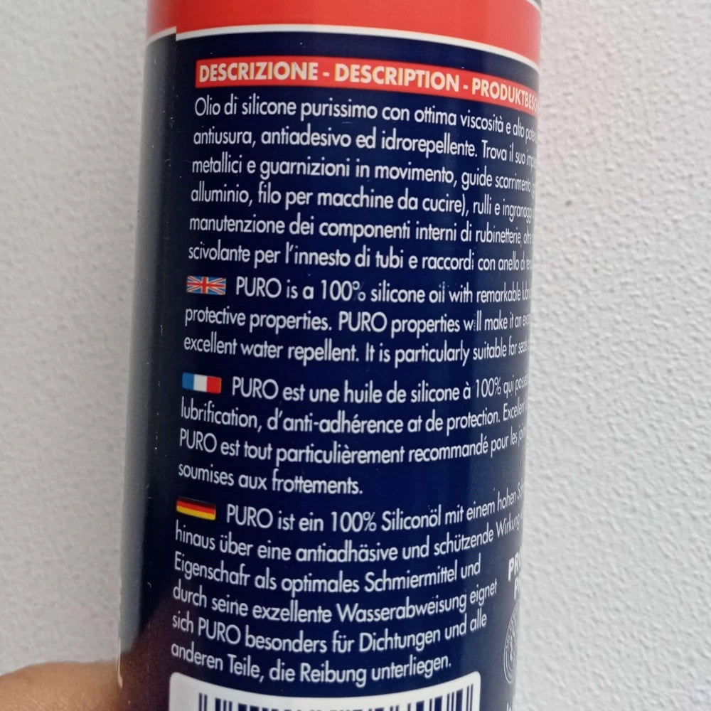 Olio di silicone da 100ml con alto potere lubrificante con beccuccio dosatore