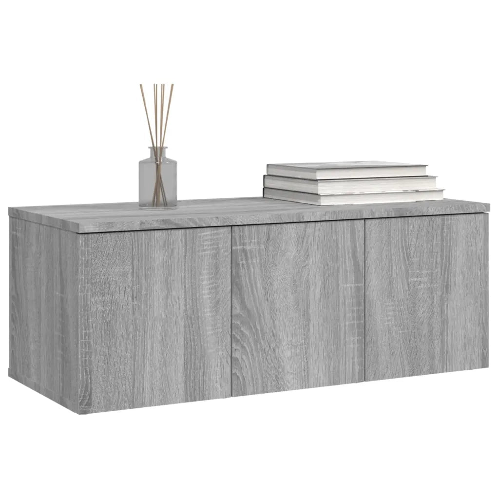 Mobile Porta TV Grigio Sonoma 80x34x30 cm in Legno Multistrato cod mxl 16413