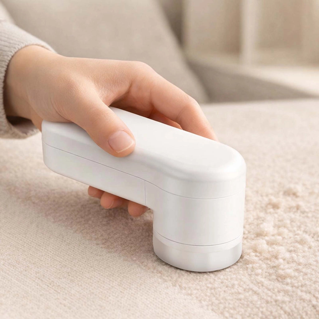 Rasatore Anti-Pelucchi Elettrico Ricaricabile USB-C per Tessuti e Vestiti Bianco Max excell