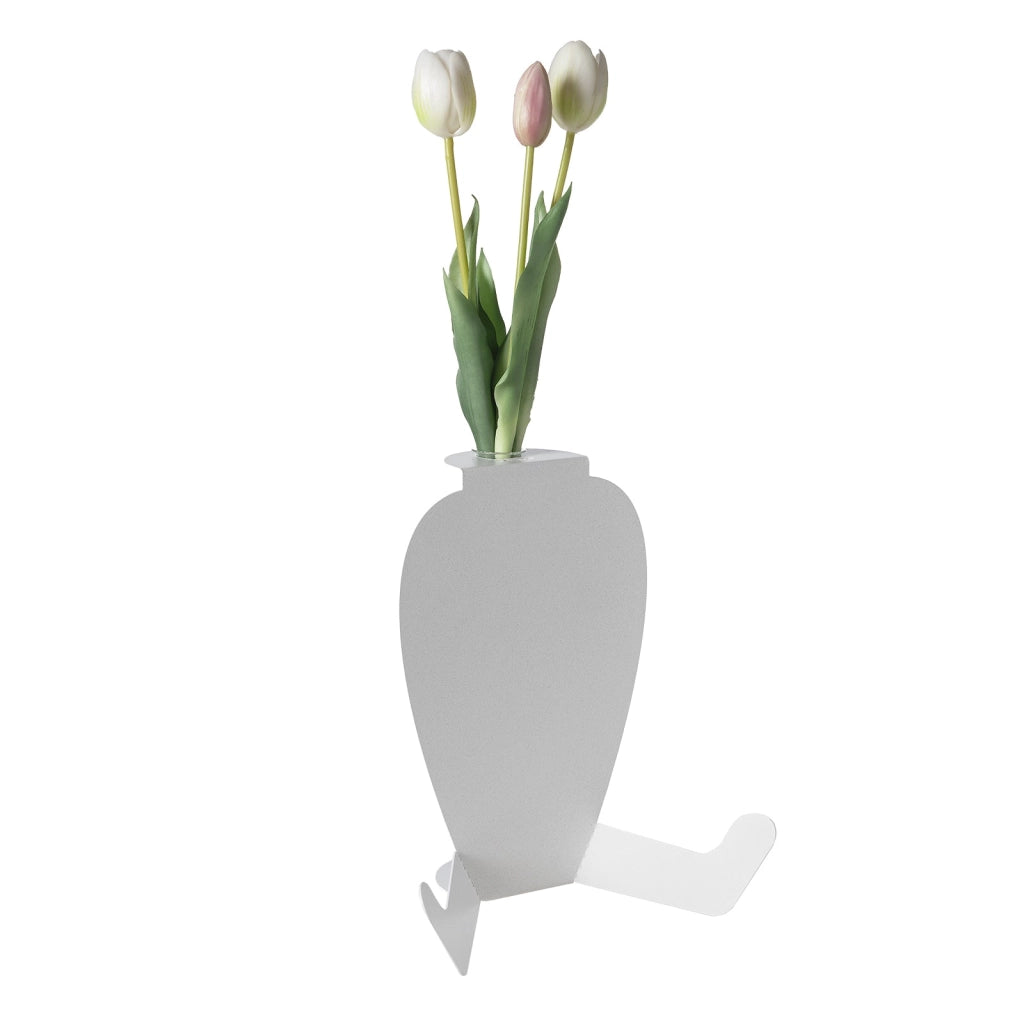 vaso portafiore decorativo statuino Viola ametista in Ferro, vetro per la fiala 20x16,5x25h cm ( 25mm per la fiala)