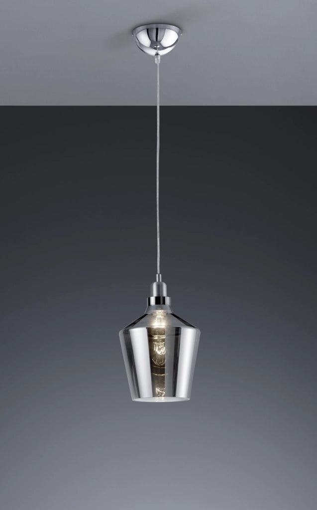 Lampada Sospensione in Legno Vetro Interno Vintage Calais GD Trio