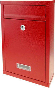 Borsa postale metallica - colore rosso - 215 x 80 x 315 mm