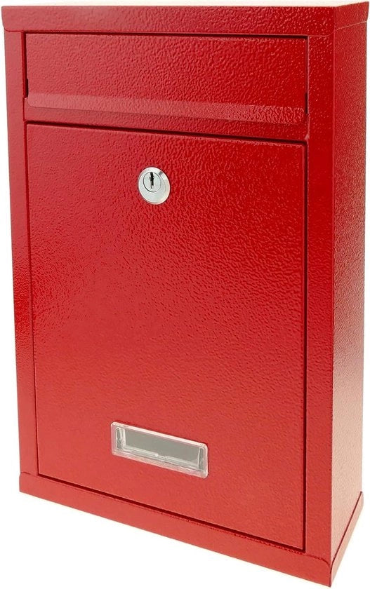 Borsa postale metallica - colore rosso - 215 x 80 x 315 mm