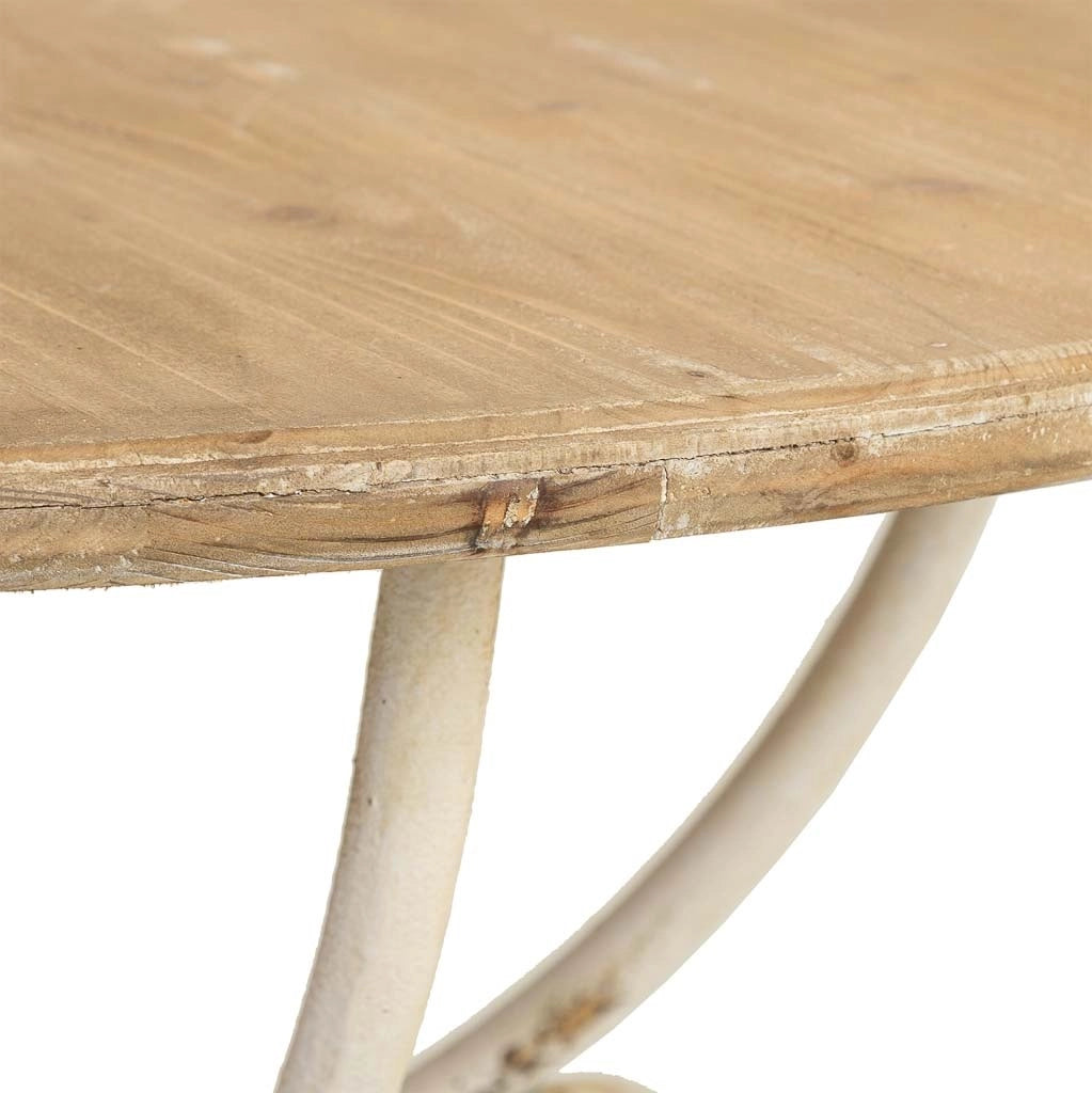 Tavolo in legno e metallo finitura invecchiata 79,5x79,5x80