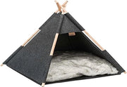 Cuscino di Velluto per Cavitazione Grigio per Gatti e Piccoli Cani 55 × 65 × 55 cm