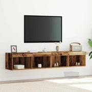 Set mobile TV 2 pz-Set di 2 Credenza per TV Legno vecchio 80 x 30 x 30 cm