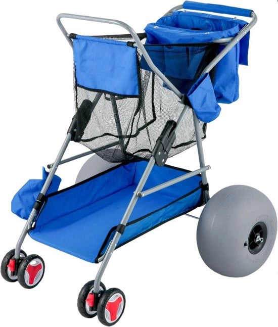 Carrello da Spiaggia Opzionale con Pneumatici - Inclusa Pompata - Blu