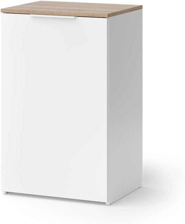 Credenza Wido, Grigio, 50 x 80 cm con ripiano, per la conservazione e l'organizzazione salvaspazio
