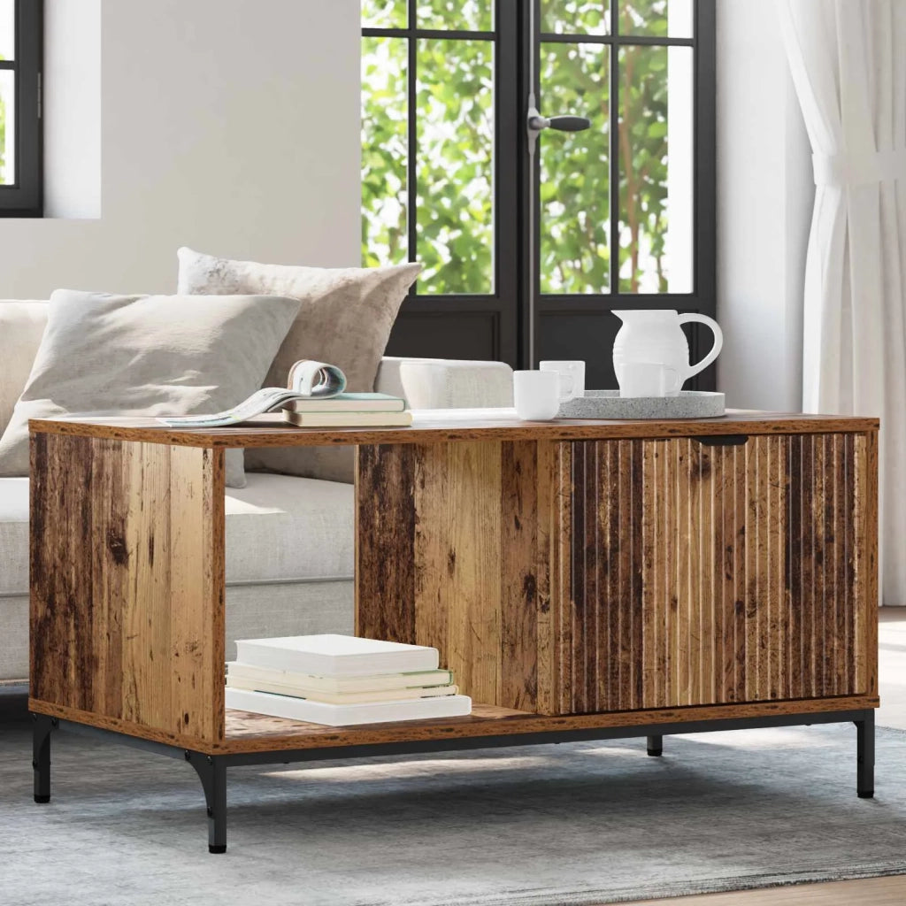 Tavolino da salotto con cassetto Legno vecchio 90 x 49 x 46 cm 883452