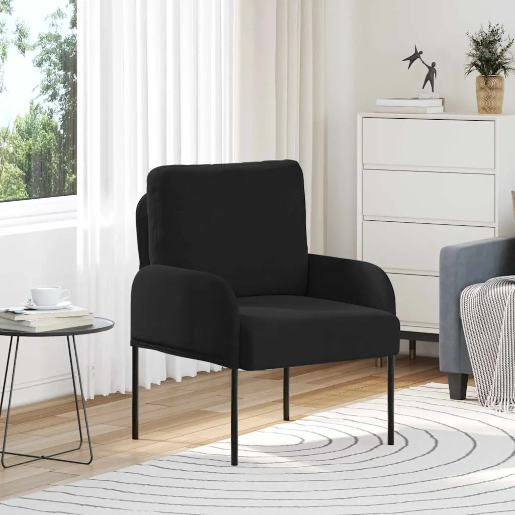Divani con cuscino 55cm Nero Legno compensato