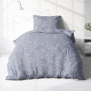 Copertina da letto in flanella, 155 x 220 cm, blu, disegno di fiori, design azzurro chiaro, copertina da letto a fiori, blu, copertina da letto morbida, 155 x 220 cm, cotone
