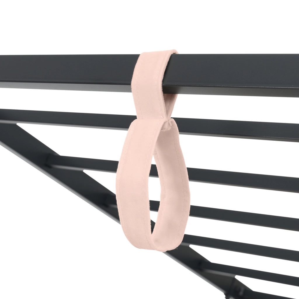 Letto da giorno 90x190 cm in velluto rosa con contenitore e rete idraulica