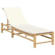 Lettino Prendisole | Sdraio da giardino | Lettino da sole con Cuscini 55x199x30 cm in Bamb¨´