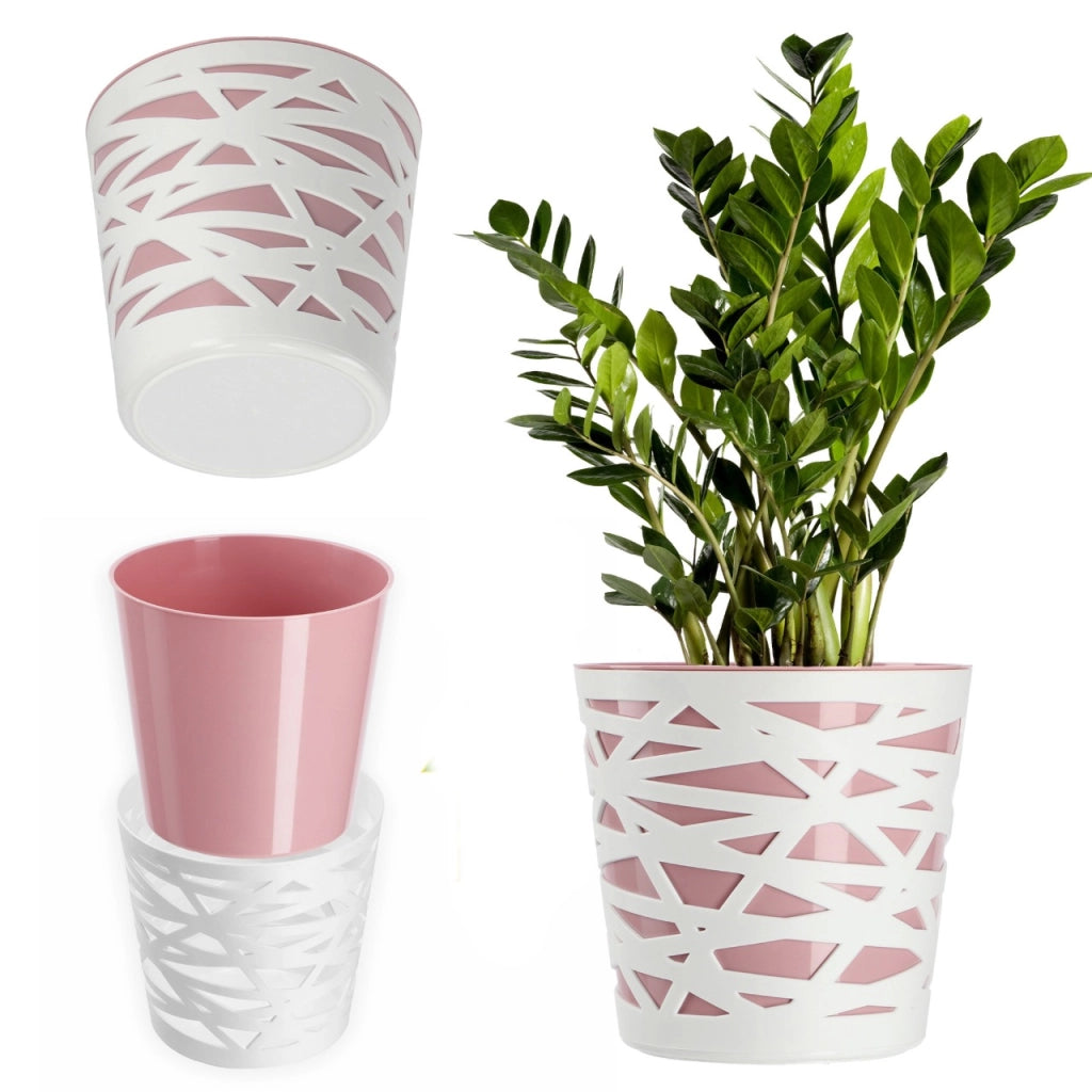 KADAX - Inserto in plastica per vaso di fiori e piante, 19 cm, rosa