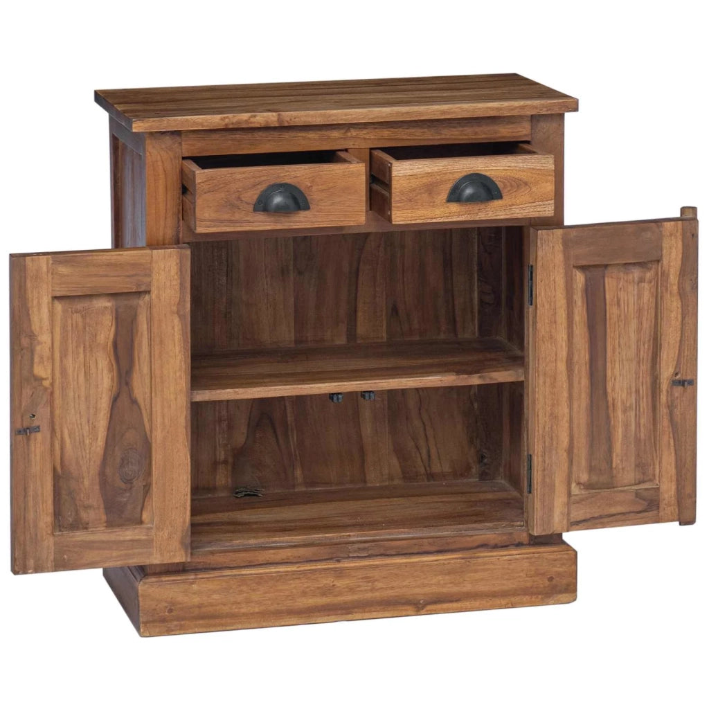 Armadio con porta Naturale 65 x 30 x 75 cm Legno di teak solido