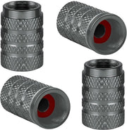 4 pezzi di coperture di ventilatore in alluminio - coperture di ventilatore universali per pneumatici auto - coperture di ventilatore per motociclette, camion, biciclette (grigio)