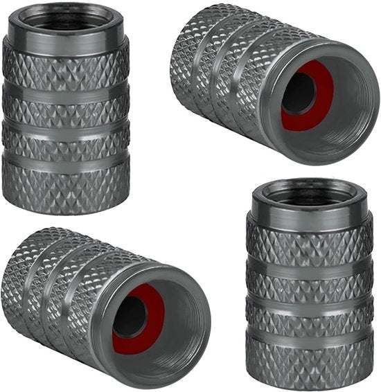 4 pezzi di coperture di ventilatore in alluminio - coperture di ventilatore universali per pneumatici auto - coperture di ventilatore per motociclette, camion, biciclette (grigio)