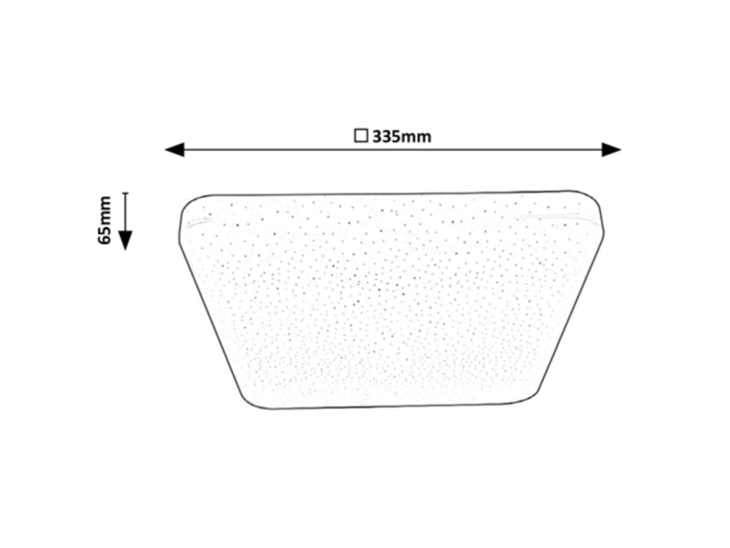Plafoniera LED quadrata 33,5cm 18W 4000K stelle Rabalux