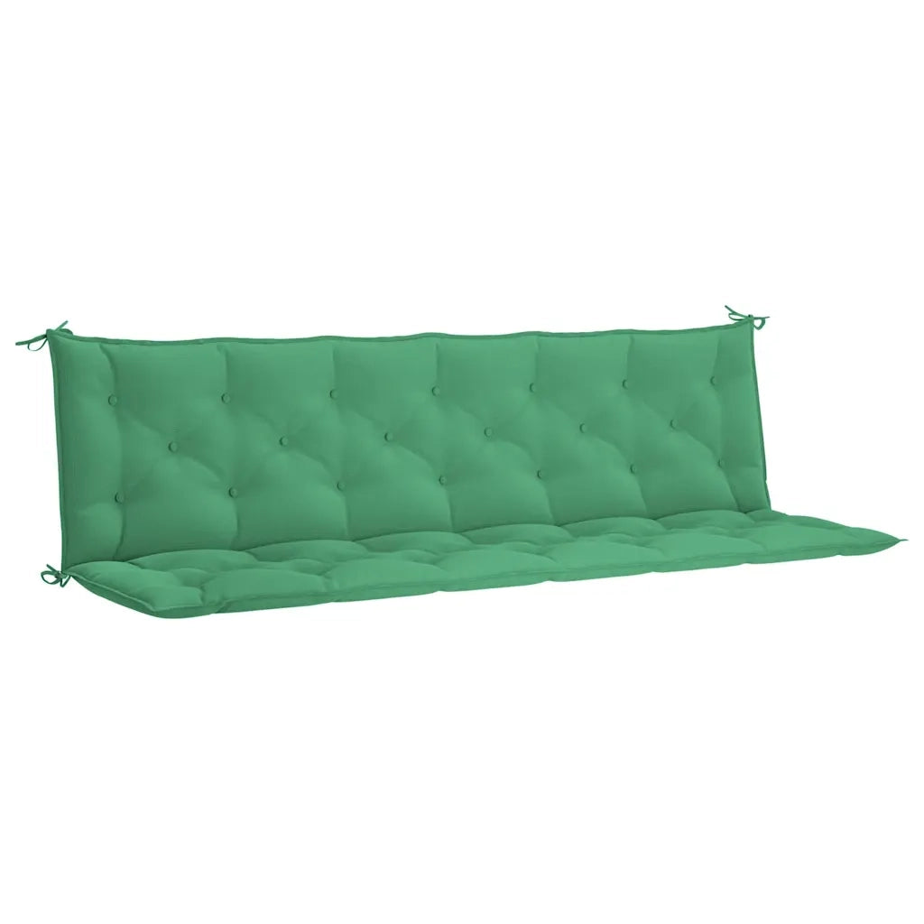 Cuscini per Panca 2 pz Verdi 200x50x7 cm in Tessuto Oxford