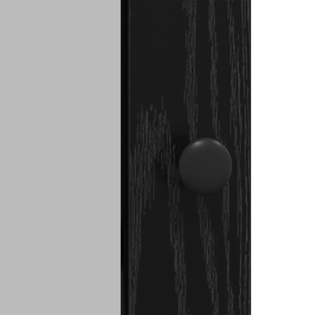 Credenza Rovere Nero 100 x 35 x 80 cm Legno multistrato