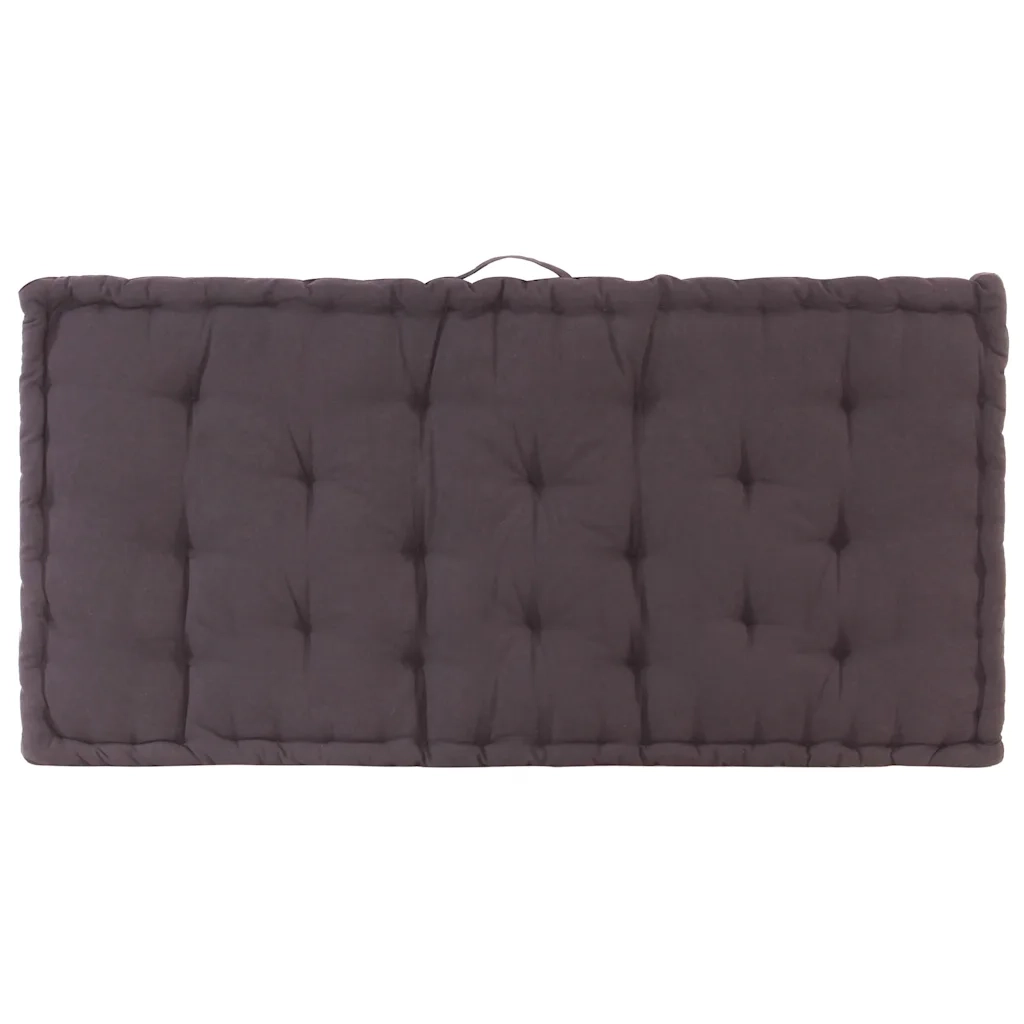 Cuscino per pallet | Cuscini per sedie e Pavimento in Cotone 120x80x10 cm Antracite
