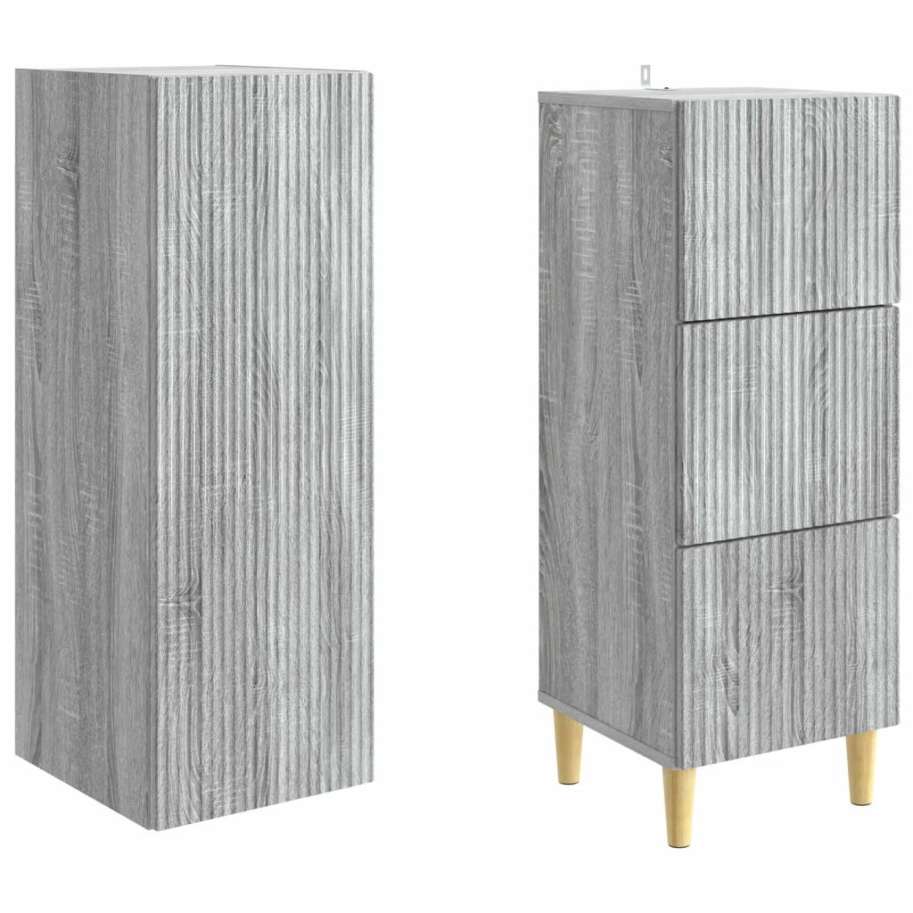 Set di armadi 2 pcs Sonoma grigio 33 x 34,5 x 90 cm 3416571