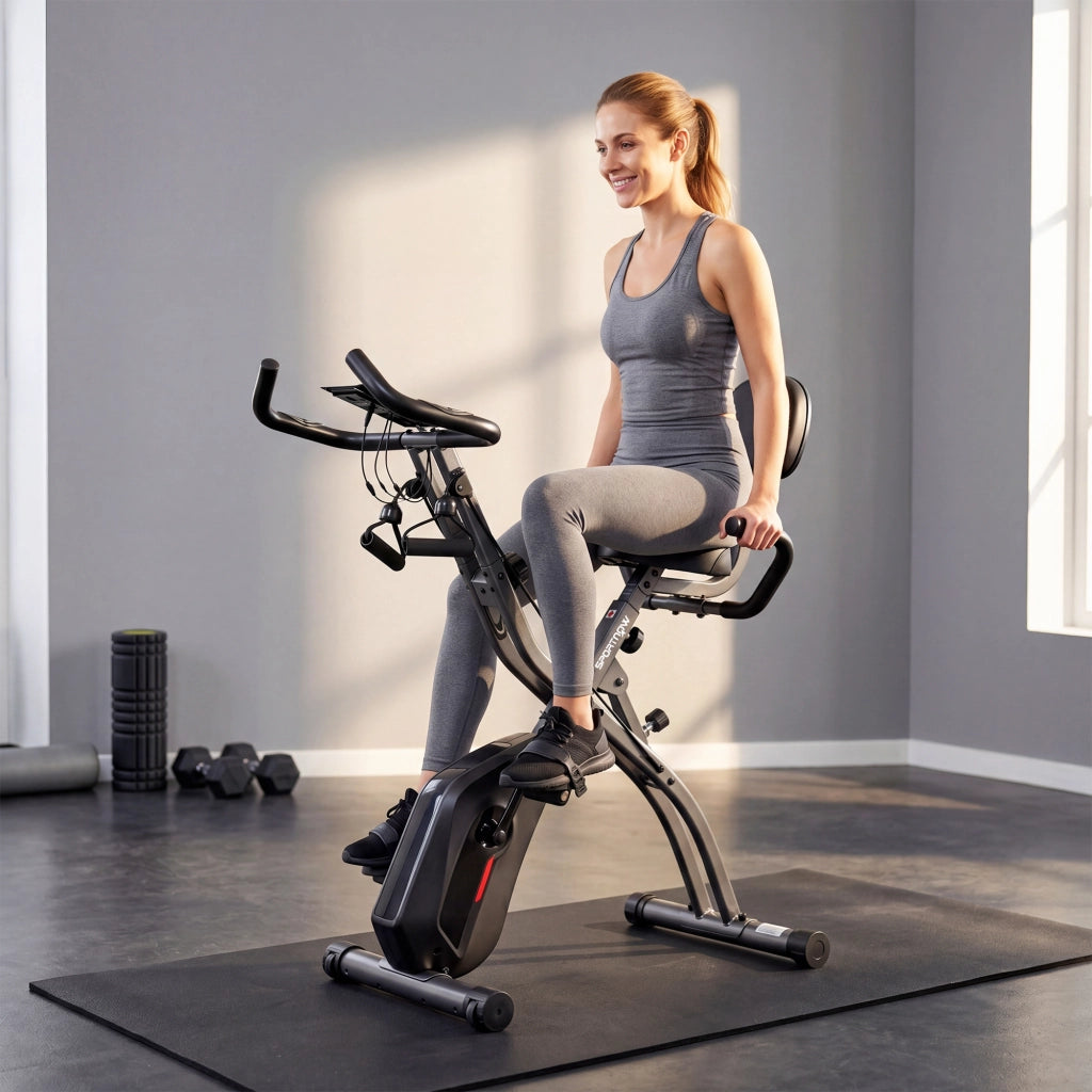 Cyclette Pieghevole 3-in-1 ¨C Xylo ¨C Resistenza Magnetica 8 Livelli, Display LCD, Bluetooth