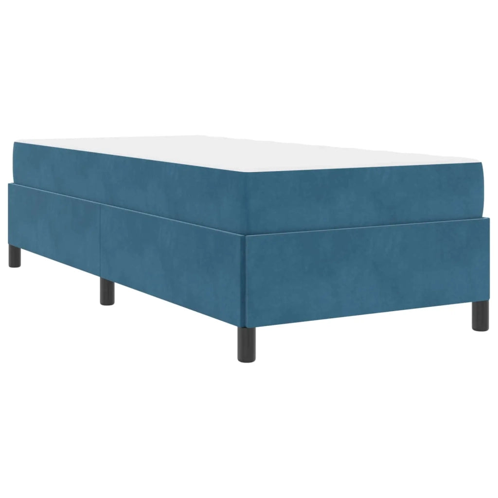 Struttura del letto con materasso Blu Scuro 80 x 200 cm Tessuto