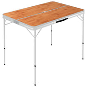 Tavolo da Campeggio Pieghevole e 2 Panche in Alluminio Marrone CFW9480702