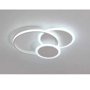 Trade Shop - Plafoniera Led Design Moderno 3 Cerchi 37 Watt Luce Fredda Naturale Calda C32 -