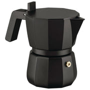 Alessi caffettiera moka espresso 3 tazze, design David Chipperfield, alluminio pressofuso, nera, 150 ml, DC06-3 B