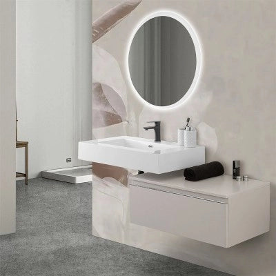 Cassettone sospeso bagno 80 cm grigio perla opaco  Iside