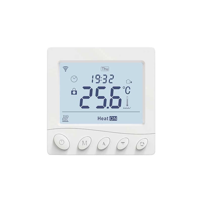 Termostato WIFI Con Bottone Protocollo WIFI 2.4G TUYA, Smart Life Quadrata Compatibile Con Scatola 502 Riscaldamento Caldaia a Gas Bianco 5A 95-240V IP20