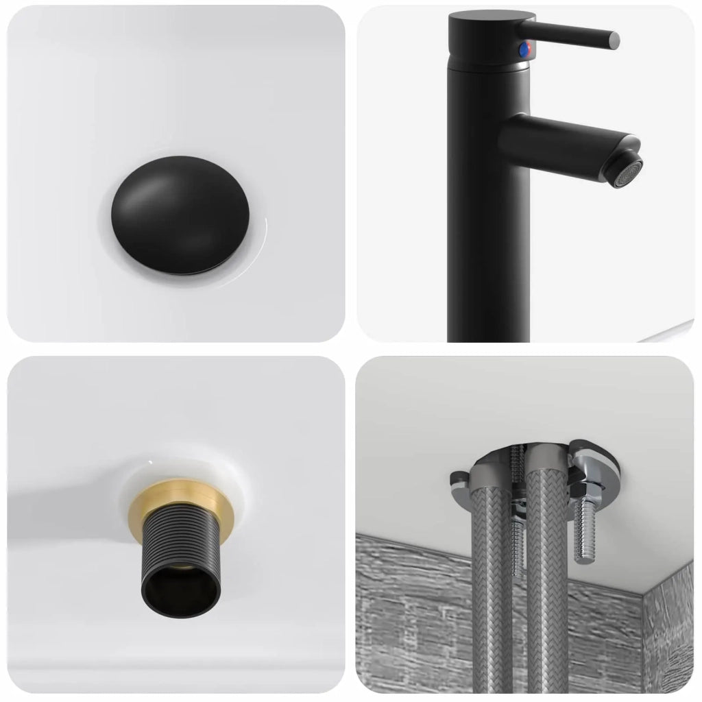 Mobile lavabo da parete Sonoma grigio 49 x 41 x 63 cm 890568