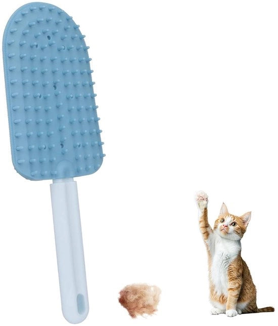 Strumento 2024 aggiornato per eliminare pelo di animali, rimuovitore pelo per mobili e divani, schraper pelo per auto, 2-in-1 borstello a doppia faccia per pettinare e pulire pelo di gatto, capacità di 500 ml, 40 cm, materiale ABS e metallo.