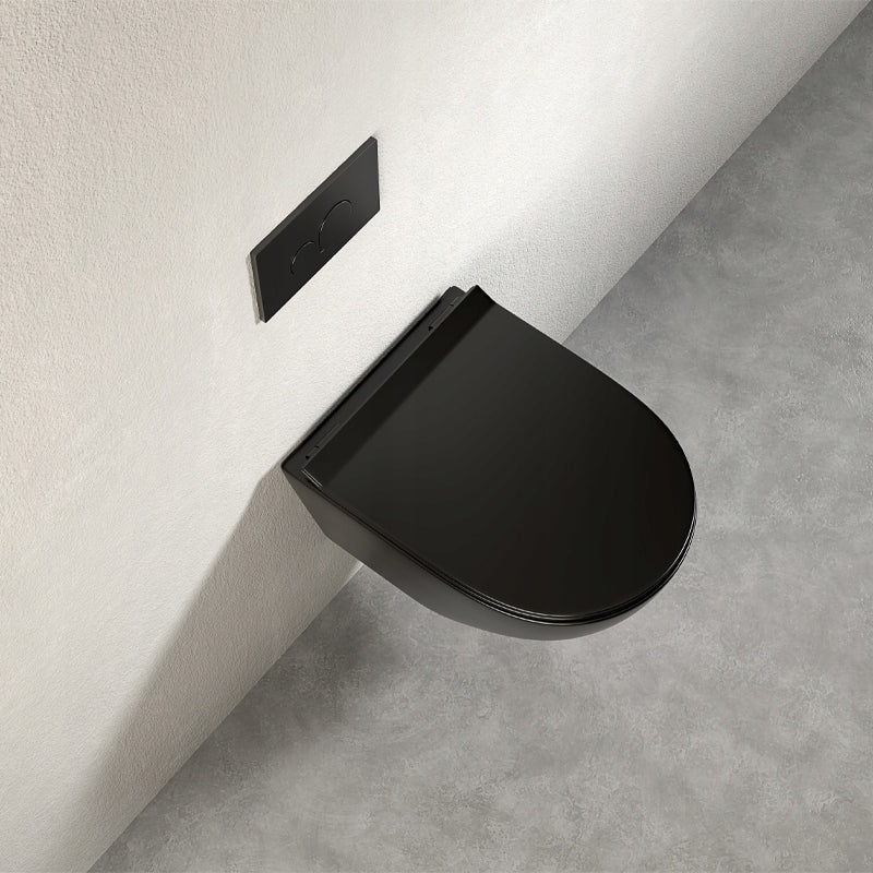 WC NERO SENZA BORDO SEDILE A CADUTA LIBERA DUROPLAST SCARICO A VORTEX