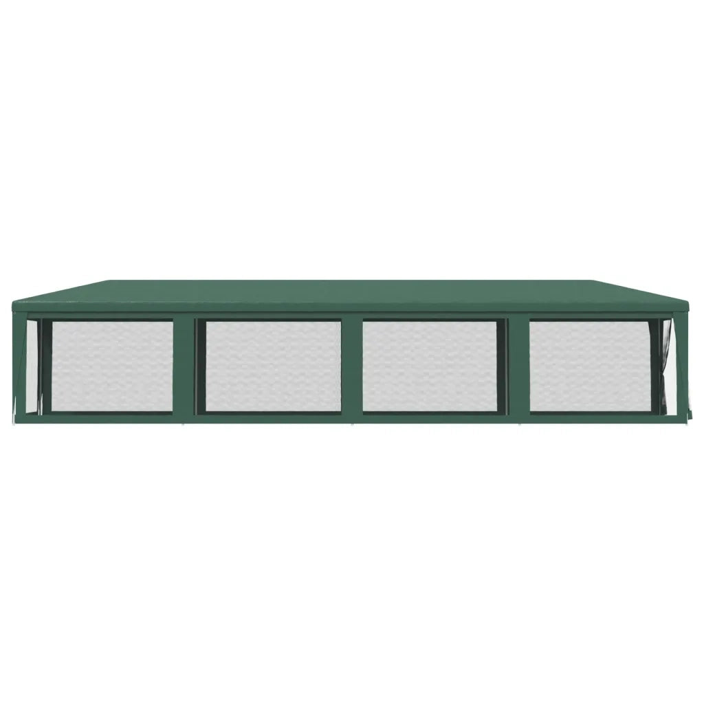 Tenda per Feste con 10 Pareti Laterali in Rete Verde 3x12m HDPE 319248