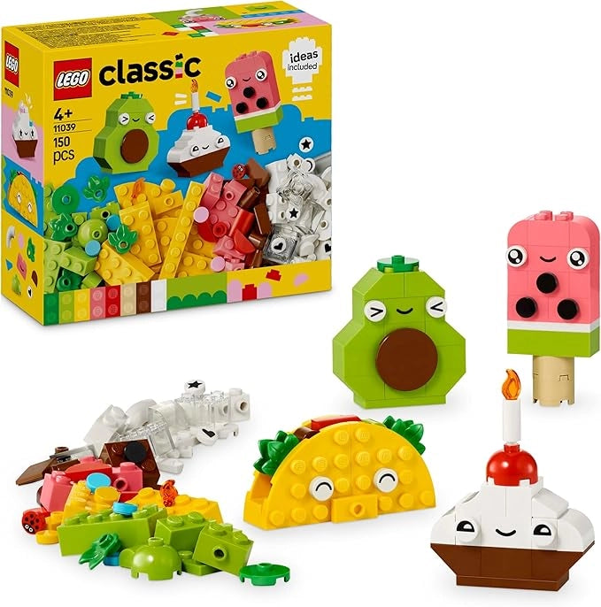 LEGO Classic Alimenti Creativi, Piccolo Set di Giochi di Fantasia per Bambini e Bambine da 4 Anni in su con Cibo Giocatt