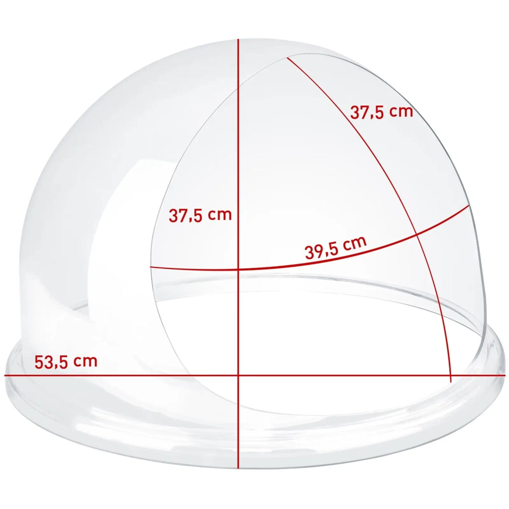 Cupola protettiva 52 cm macchina per zucchero filato vetro acrilico trasparente 14_0008761