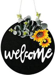 Benvenuto Tavolo in Legno - Tavolo di Benvenuto per Matrimoni - Decorazione per la Porta d'Entrata - Stile Rustico - Regalo Ideale - Design Zinnia