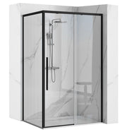 Cabina Doccia Solar Black Mat 90x90 con piatto doccia Savoy
