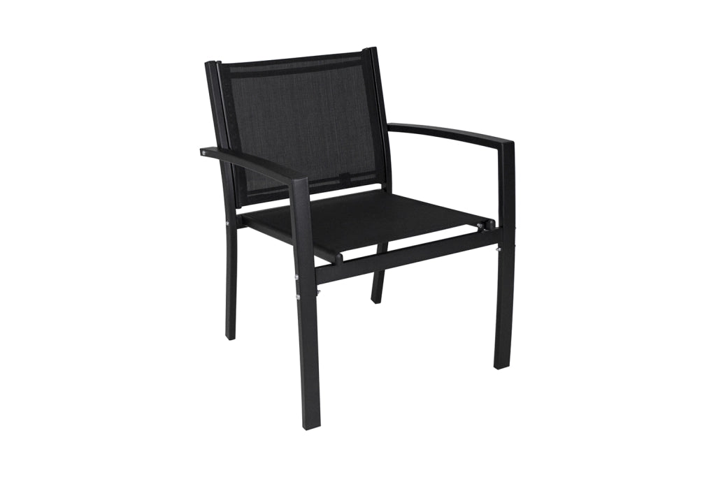 Set salotto da giardino in textilene nero, salotto da esterno - Capri - ST10CA