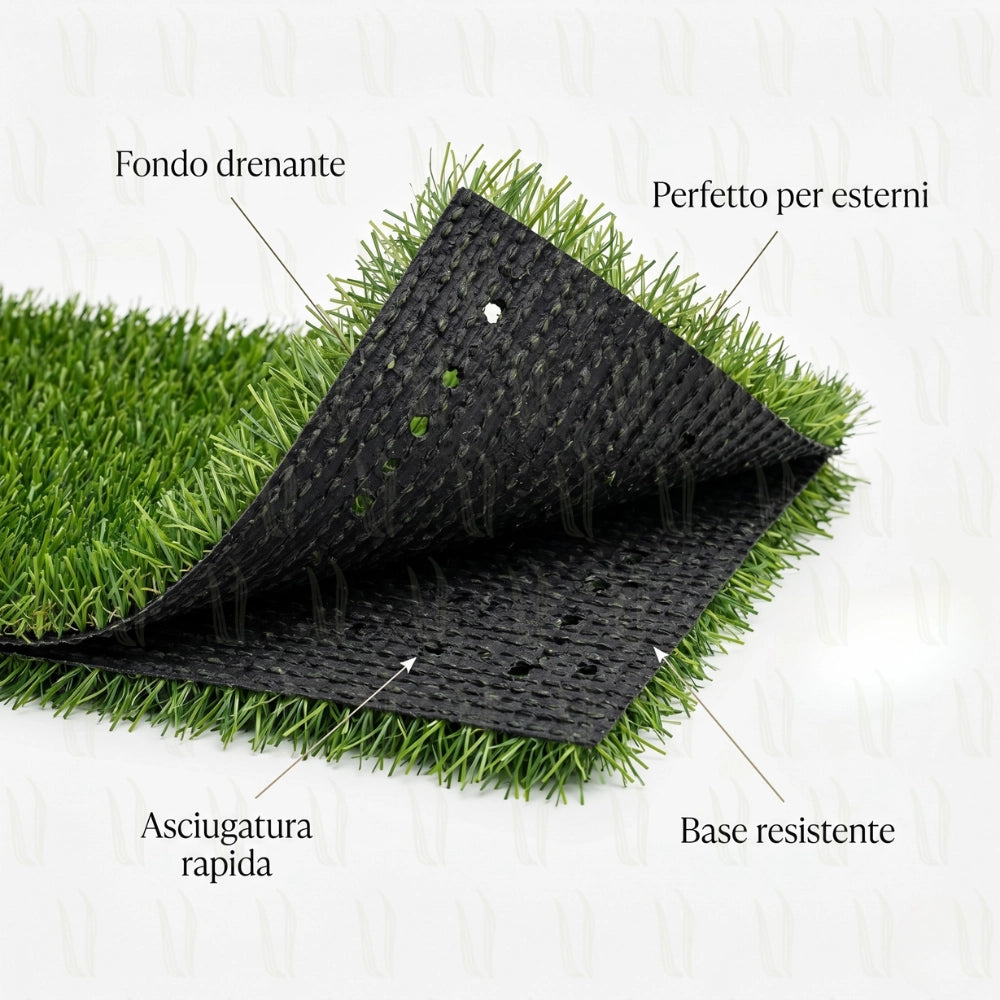 Erbabella campione prato sintetico 30x30 cm *** misura 25 mm, confezione 1