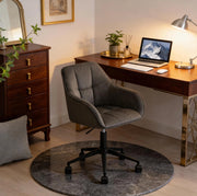 Sedia da ufficio ergonomica in velluto grigio scuro