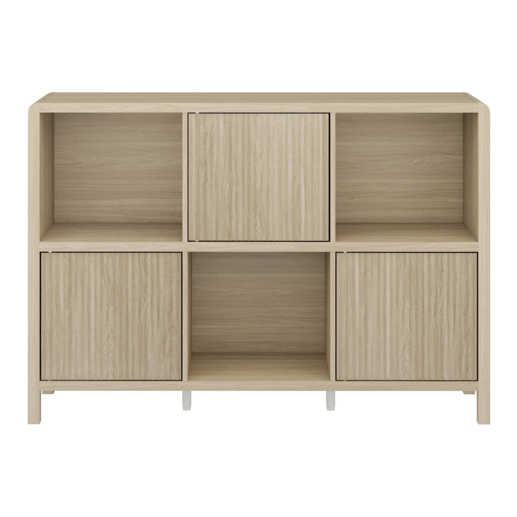 Cassettiera pratico mobile contenitore per ingresso soggiorno camera da letto 76,5 x 110 x 30 cm effetto rovere 03_0009300