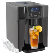 Macchina del ghiaccio con distributore acqua ¨C zephmum ¨C 12kg/24h 9 cubi 6-10 min 25.2x38.9x36.3cm nero