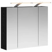 Mobiletto per specchio da Bagno | Armadio da bagno Rovere Nero 60 x 14,5 x 50 cm